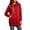 Red, variant on Busydd Womens Fall Dresses with Front Pocket Fashion Solid Color Hoodie Dress Casual Comfy Drawstring Long Sleeve Dress S