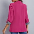 thumbnail image 3 of Blazer De Color Sólido para Mujer,Blazer De Mujer con Puños A Rayas, Blazer Informal para Mujer, Chaqueta De Solapa De Manga Larga, Tecnología De Vanguardia, 3 of 5