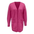 thumbnail image 4 of Sweaters for Women Trendy Knit Long Sleeve Cardigan Solid Color Fall Outerwear, 4 of 5