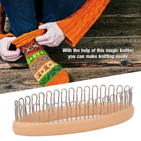 Gupbes Sock Knitting Machine, Weaving Machine, Knitting Machine Socks Leg WarmersWeaver Crochet Ring Yarn Needle Knit Tools