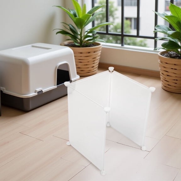 Milisten 3Pcs White Cat Litter Box Splash Guard Wall Protector Privacy Shield for Pet Trays