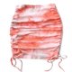 thumbnail image 1 of Falda ajustada acanalada con pliegues Tie Dye Falda ajustada con cordón lateral elástico para mujer Citas Rosa L, 1 of 8