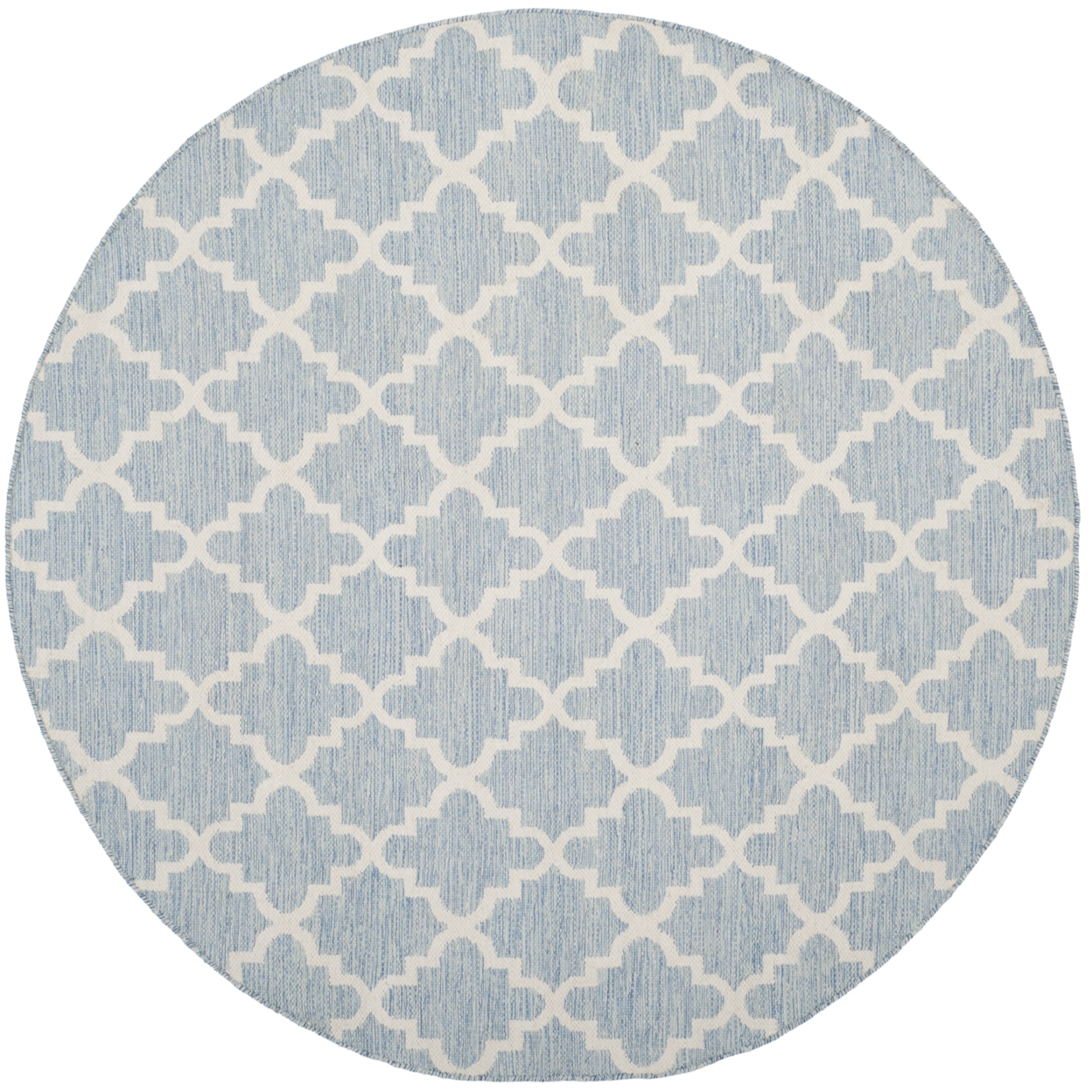 SAFAVIEH Montauk Crispian Geometric Quatrefoils Cotton Area Rug, Light Blue/Ivory, 11' x 15'