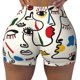 thumbnail image 2 of Fotbe Aabstract Eyes Shorts Sin Costuras – Shorts Deportivos de Cintura Alta para Mujer, Elásticos para Gimnasio, Yoga, Running o Ciclismo-X-Large, 2 of 8