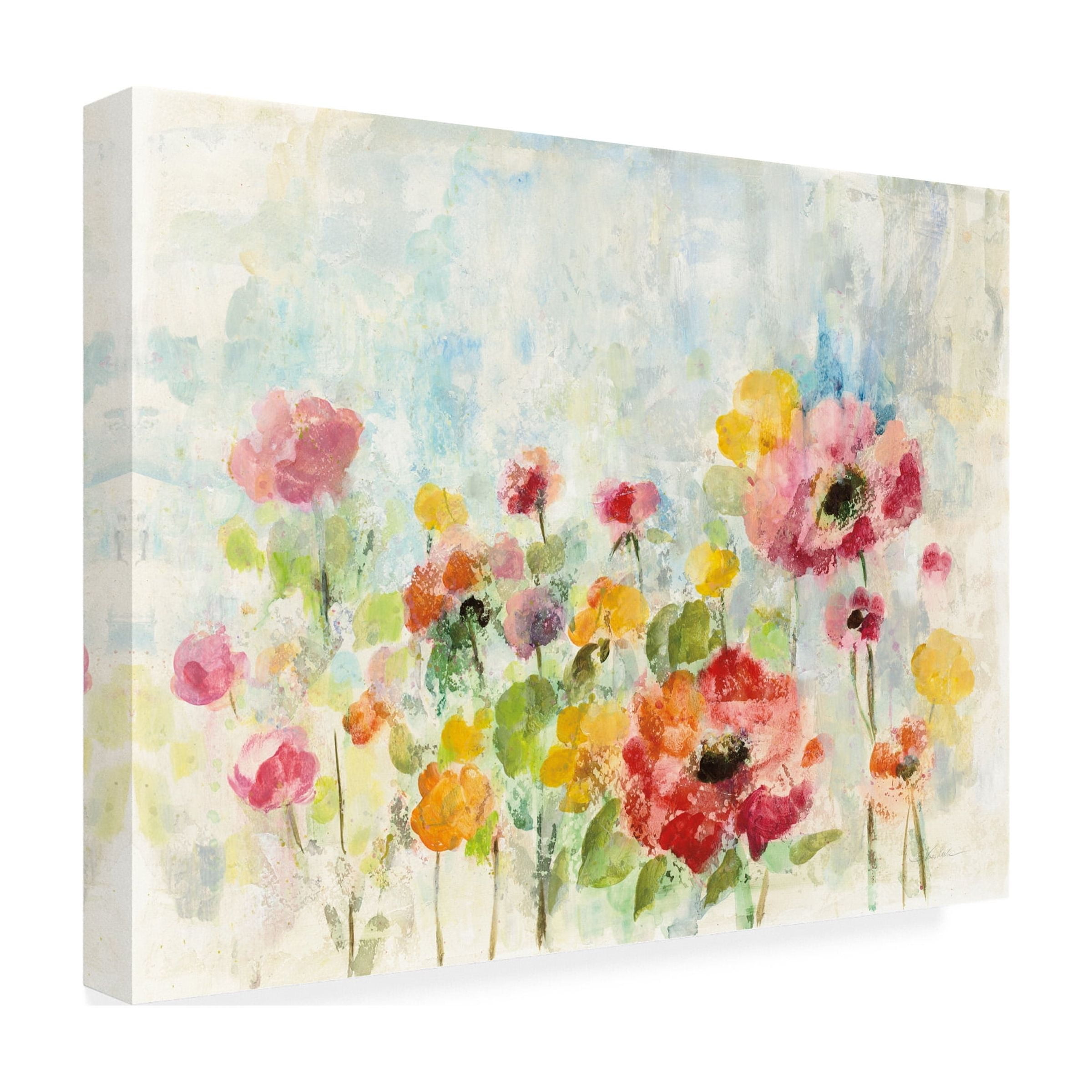 Trademark Fine Art 'Summer Rain Floral' Canvas Art by Silvia Vassileva