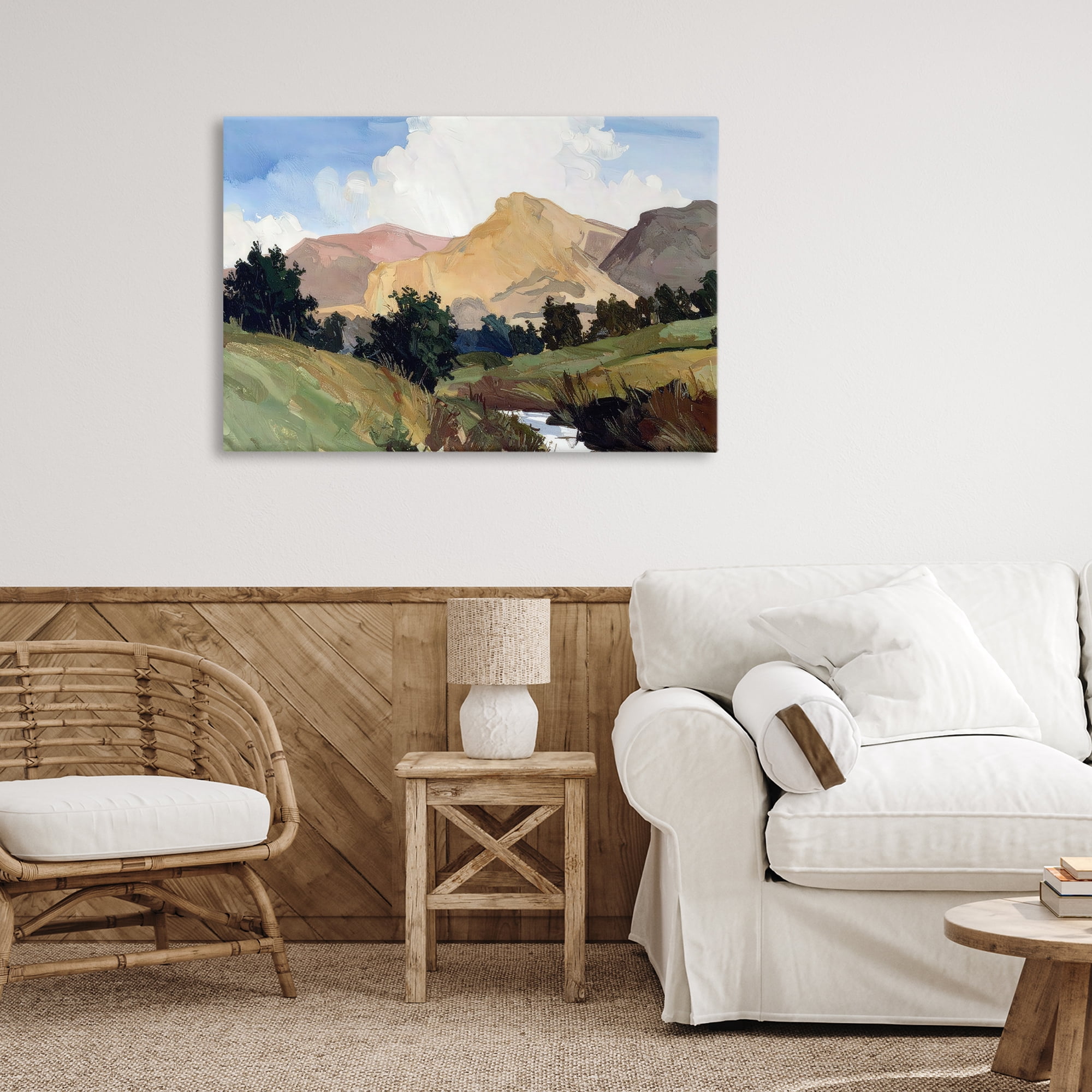 Stupell Industries River Mountain Divide Canvas Wall Art, design by Alonza Saunders