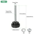 thumbnail image 3 of 4 Set Knurled Clamping Knobs with Nuts Washers, M6x50mm Male Thread Thumbscrew, 3 of 7