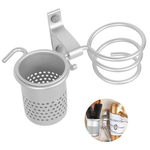 Aluminum Wall Mounted Hair Dryer Holder Spiral Hair Care Tools Hanging