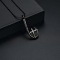 thumbnail image 5 of Cross Fish hook Urn Necklace for Ashes for Men Women Cremation Jewelry Pendant Fishing in Heaven Memorial Keepsake Ash Holder, 5 of 7