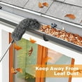 thumbnail image 3 of Gutter Cleaning Brush Roofing Tool with Telescopic Extendable Pole 8.2Ft Guard Cleaner Tool Easy Remove Leave, grey, 3 of 4