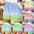 thumbnail image 5 of Dvprdro Womens Summer Casual Shorts Fashion Gradient Drawstring Beach Shorts with Pockets, 5 of 5