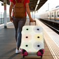 thumbnail image 3 of Stretch Luggage Cover XL(29-32in)– Elastic Travel Suitcase Protector with Handle Openings & Bottom Closure, Washable Polyester Spandex Suitcases Cover, Daisy Flower Print, 3 of 5