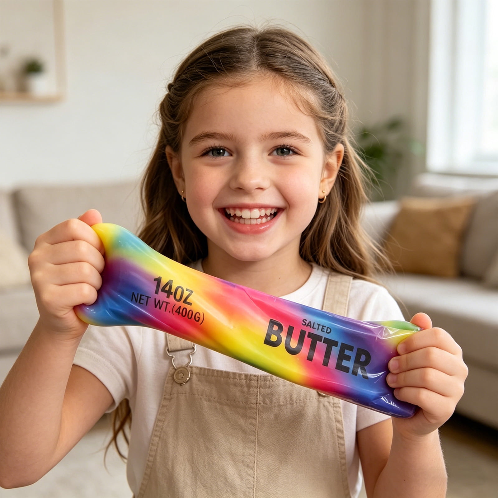Jumbo Butter Squishies 14oz Butter Stick Squishy , Squeezy Butter Shape Stress Ball Slow Rising Food Fidget Toy for Stress Relief & Anxiety Relaxation 2026 (Colorful)