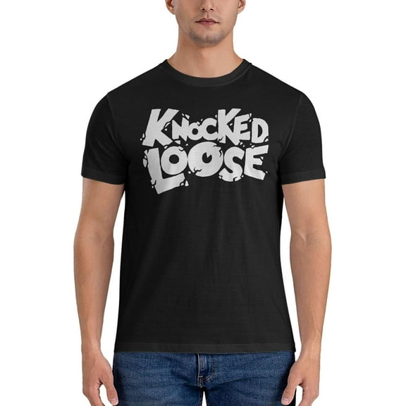 Knocked Music Loose Mens Cotton Short Sleeve Crewneck T Shirts Regular-Fit Graphic Tee Shirts Top