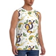 thumbnail image 2 of Daiia Snake And Moon Printed Men's Tank Tops,Casual Soft Sleeveless Gym Muscle Shirts Bodybuilding Tee-Small, 2 of 8