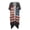 American flag, variant on Polyester Long Kimono Swimsuit Cover Up for Holiday Casual Free Size Womens Kimono Swimsuit Cover Ups
