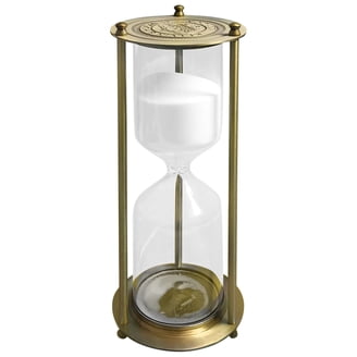 Empty Hourglass, Vintage Bronze Fillable Sand Timer with hourglass