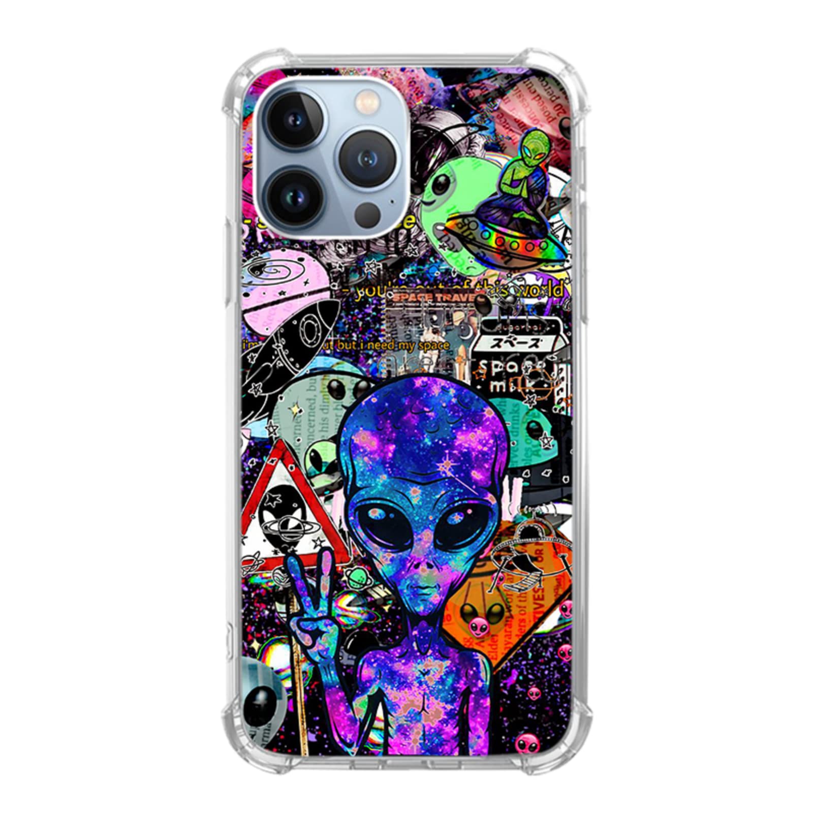 Trippy Alien Case for iPhone 12 Pro Max,Aesthetic Art Design Pattern ...