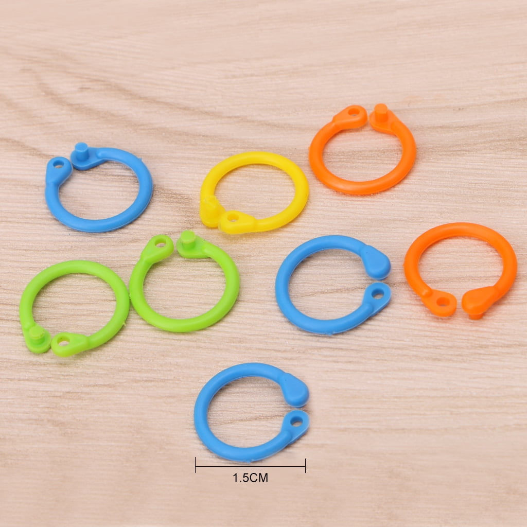 GENEMA 100Pcs Colorful Knitting Stitch Markers Crochet Locking Tool