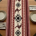 thumbnail image 5 of Table Runners 48 Inches Long Dress Scarves, Red Beige Boho Farmhouse Kitchen/Dining Table Runner, Short Coffee Tablerunners, Vintage Abstract Art Ethnic Tribe 13x48 Inch, 5 of 9