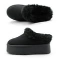 thumbnail image 6 of Glaze Women Winter Slip On Warm Faux Fur Lined Suede Snow Boots 2 Inch Sole, 6 of 7