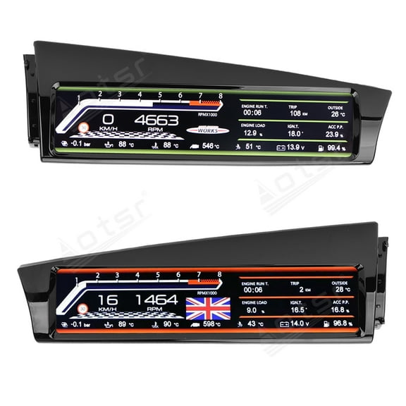 Aotsr co-pilot display speed data display screen suitable for Mini F55/F56/F57 2015-2020 models co-pilot multimedia screen car radio