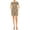 Animal Brown, variant on Women's Soft Short Sleeve Romper withTie Back and Pockets