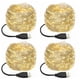 thumbnail image 2 of Paquete de 4 luces LED de hadas con enchufe USB, luces de cadena de cobre para decoración de árboles de Navidad, fiestas, bodas y habitaciones interiores, 2 of 4