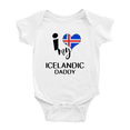 thumbnail image 1 of J'aime Mon Papa Islandais Justaucorps pour Bébé Drapeau d'Islande, 1 of 5