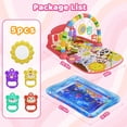 thumbnail image 2 of WonderStone Baby Gym Playmat for Infant,Tummy Time Water Mat with 5 Infant Sensory Baby Toys & Musical Piano Activity for 0-36 Months Boys Girls，Red, 2 of 9