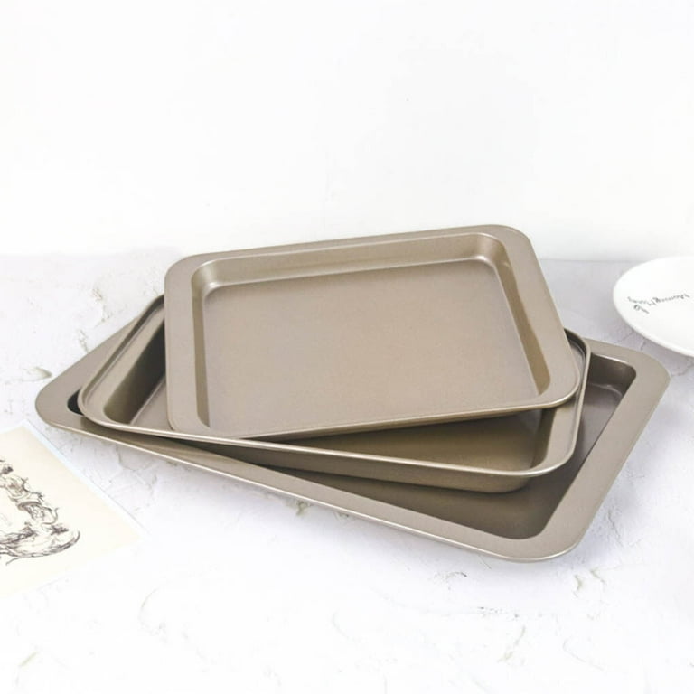 Nonstick Baking Sheet Stainless Steel Baking Pans Tray Cookie Sheet 12 x 9 x 0.8 inch Mirror Finish Rust Free Non Toxic Healthy