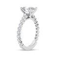 thumbnail image 2 of Earth Jewel Oval Cut Lab Created Diamond Bezel Set Ring - 1.49 Ct 14K White Gold Plated Wedding Solitaire Ring for Women - Classic Anniversary Engagement Ring for Her - Ideal Proposal Gift Jewelry, 2 of 3