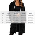 thumbnail image 2 of cocolona Long Fleece Jacket for Women Double-Sided Fuzzy Long Sleeve Outerwear Hooded Zipper Fall Winter Long Coat with Pocket, 2 of 6