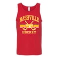 thumbnail image 2 of Wild Bobby City of Nashville Hockey Fantasy Fan Sports Men's Tank Top, Red, 3X-Large, 2 of 5