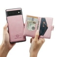 thumbnail image 4 of Wallet Case for Google Pixel 7A with Detachable Card Slots Holder Magnetic Closure Cover, Premium PU Leather Slim Kickstand Soft Silicone Shockproof Lens Protective Case,Pink, 4 of 8