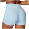 thumbnail image 2 of vigerkar High Waisted Biker Shorts for Women Tummy Control Fitness Athletic Workout Running Yoga Gym Shorts Light Blue, S, 2 of 9