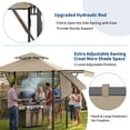 thumbnail image 6 of Heavy Duty Grill Gazebo with Double-Tiered Canopy, Side Shelves, LED Lights, Hooks & Bottle Opener for Patio, Backyard & Garden, 6 of 7