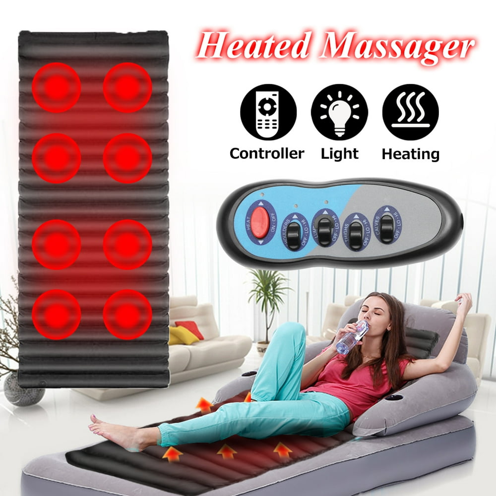 Heated Massage Mat Mattress Full Body Massager Remote Control Cushion