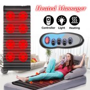 Heated Massage Mat Mattress Full Body Massager Remote Control Cushion Sofa Bed DC 12V