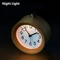 thumbnail image 5 of Fymlhomi Small Battery Operated Analog Travel Alarm Clock ,Creative Wood Clock Silent No Ticking, Ascending Beep Sounds, Snooze,Light Functions,Gentle Wake, Easy Set., 5 of 5