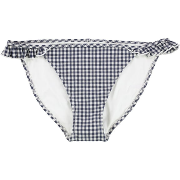 American Eagle Womens Gingham Bikini Swim Bottom, Blue, Medium