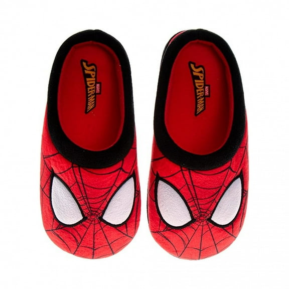Spider-Man Cozy Plush Adult Slippers-Size 7-8