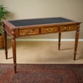 thumbnail image 2 of Crafters and Weavers Legacy Leather Top Desk - Light Brown Walnut, 2 of 8