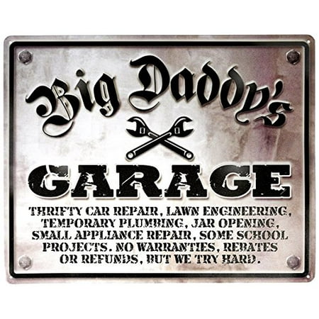 - Big Daddy's Garage Thrifty Car Repair Tin Collectible Sign Gift