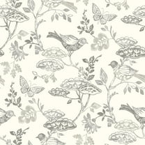 Chesapeake Malmo Black Trail Wallpaper, 20.5-in by 33-ft