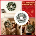 thumbnail image 6 of 18 Inch Winter Wreaths for Door Outside, Large Size White Christmas Wreath with Berries Pinecones Snowflakes for Xmas Home Indoor Outdoor, 6 of 7