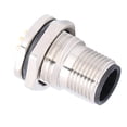 thumbnail image 2 of Panel Mount Socket M12 Thread 8 Pin Industrial Electrical Circuit Waterproof Connector M12-F1-P8, 2 of 5