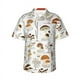 thumbnail image 3 of Camisa hawaiana divertida para hombre, con estampado de hojas de ginkgo y hongos, de manga corta, con botones, para playa, ropa informal de calle para niños y mujeres, 3 of 5