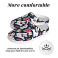 thumbnail image 6 of Yiaed Rabbit And Rose Print Slippers Fuzzy Warm Cozy Slippers Non Slip House Slippers For Indoor Outdoor Slippers House Slippers-39/40, 6 of 7