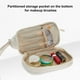 thumbnail image 5 of Estuche de Maquillaje de Capa Doble Unique Bargains para Mujeres, Bolsa de Cosméticos de Viaje, Bolsa de Aseo Impermeable y Duradera con Almacenamiento para Brochas de Maquillaje Beige, 5 of 7